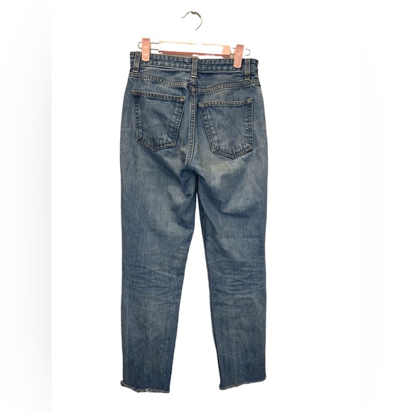 Reformation High-Rise Cigarette Straight Jeans in True Blue - Picture 4 of 6
